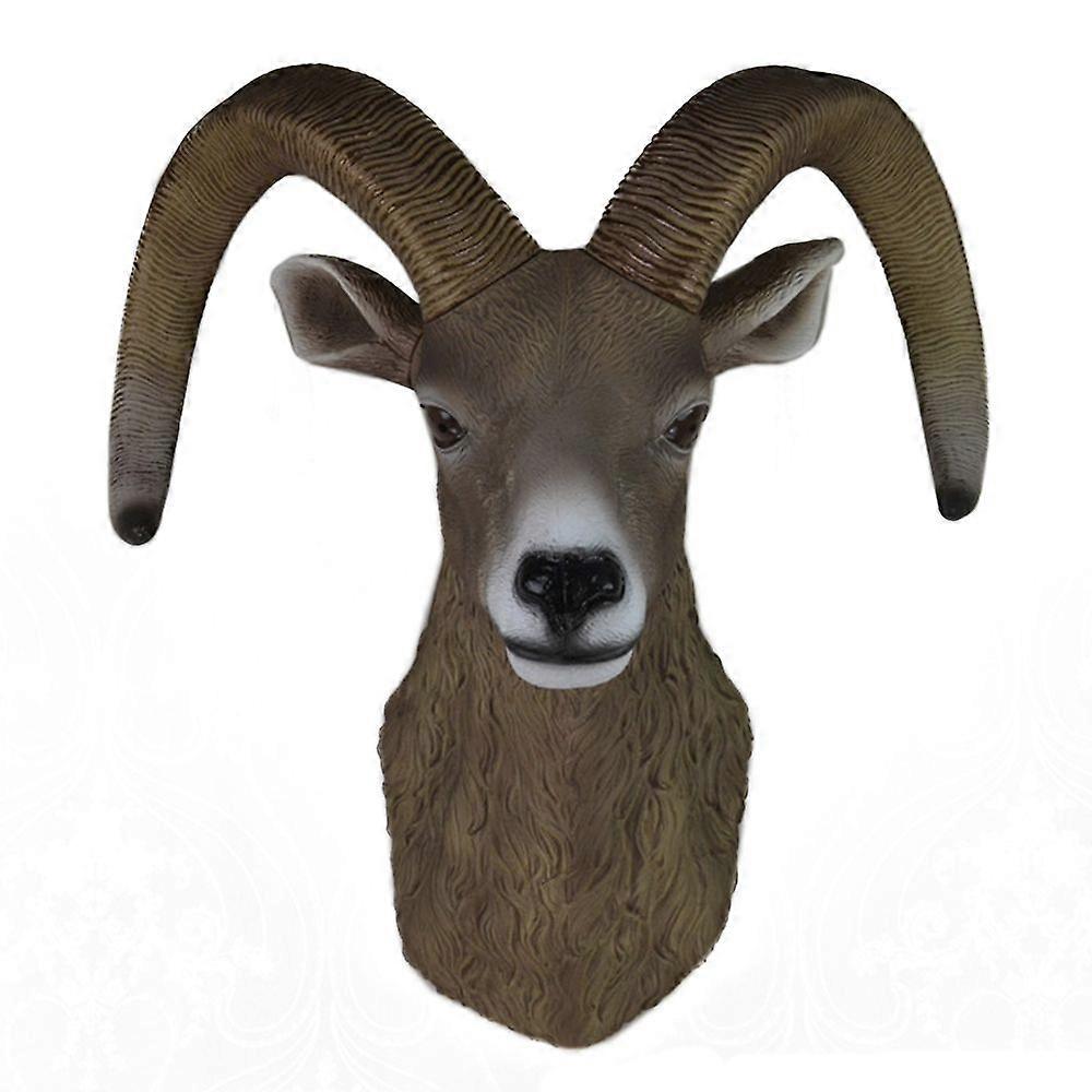 Sheep Head Wall Hanging Decoration Plastic simulation color