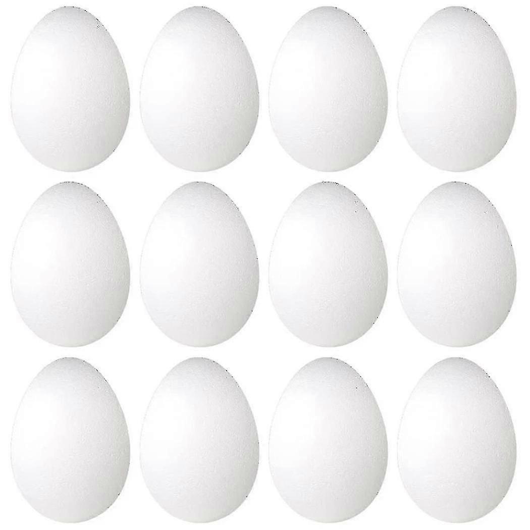12 Pak 3 tommer påskeskum æggehvide styrofoam æg håndværk æg skum naturlig polystyren æg skum hånd