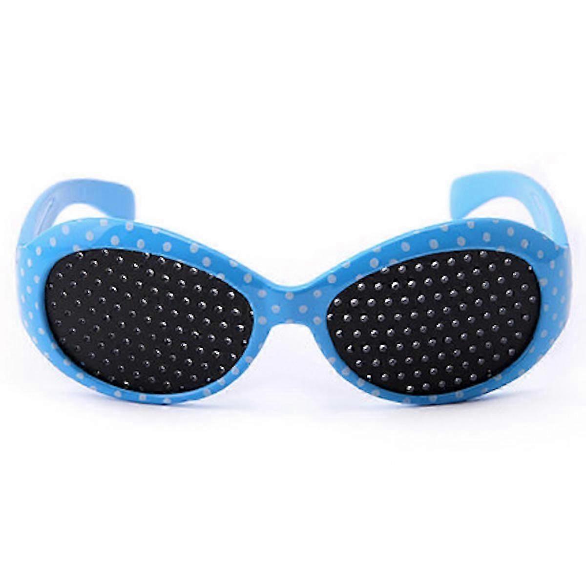 Lunettes de correction de la vision bleue Exercice des yeux Lunettes à sténopé pour les enfants Amélioration de la vue