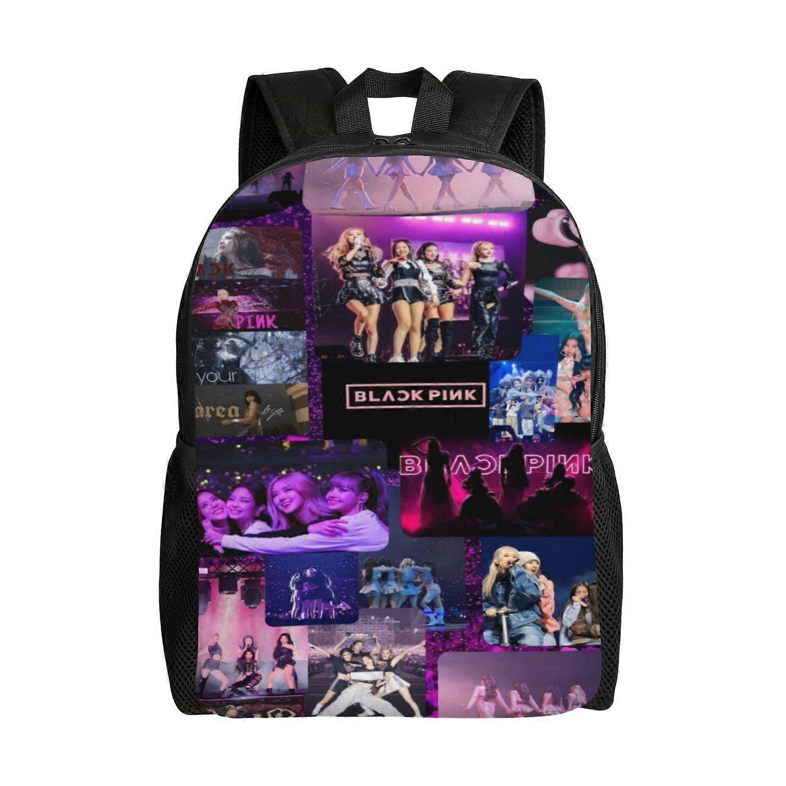 QL504 أسود وردي حقائب ظهر غير رسمية حقائب نهارية حقيبة كتاب الطالب طباعة حقيبة ظهر حقيبة ظهر خفيفة الوزن حقيبة مدرسية lq504