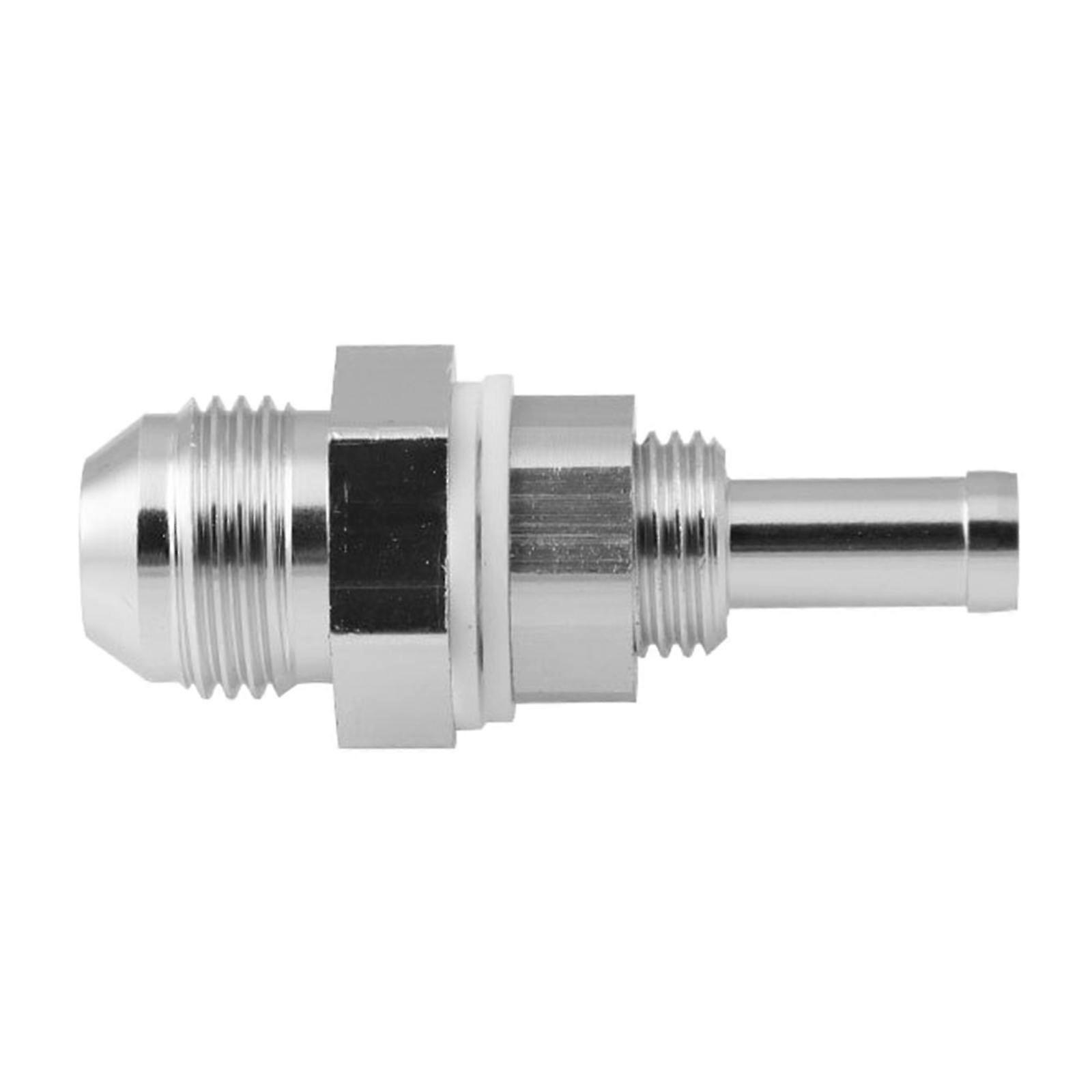 Universal Aluminum Oil End Fitting Connector Precision Machining Silver Anode