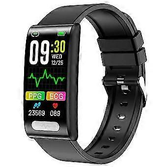 TK70 Smart Armband EKG Blutzucker Herzfrequenz Blutdrucküberwachung 1,47-Zoll-Touchscreen-Uhr, Silikonarmband