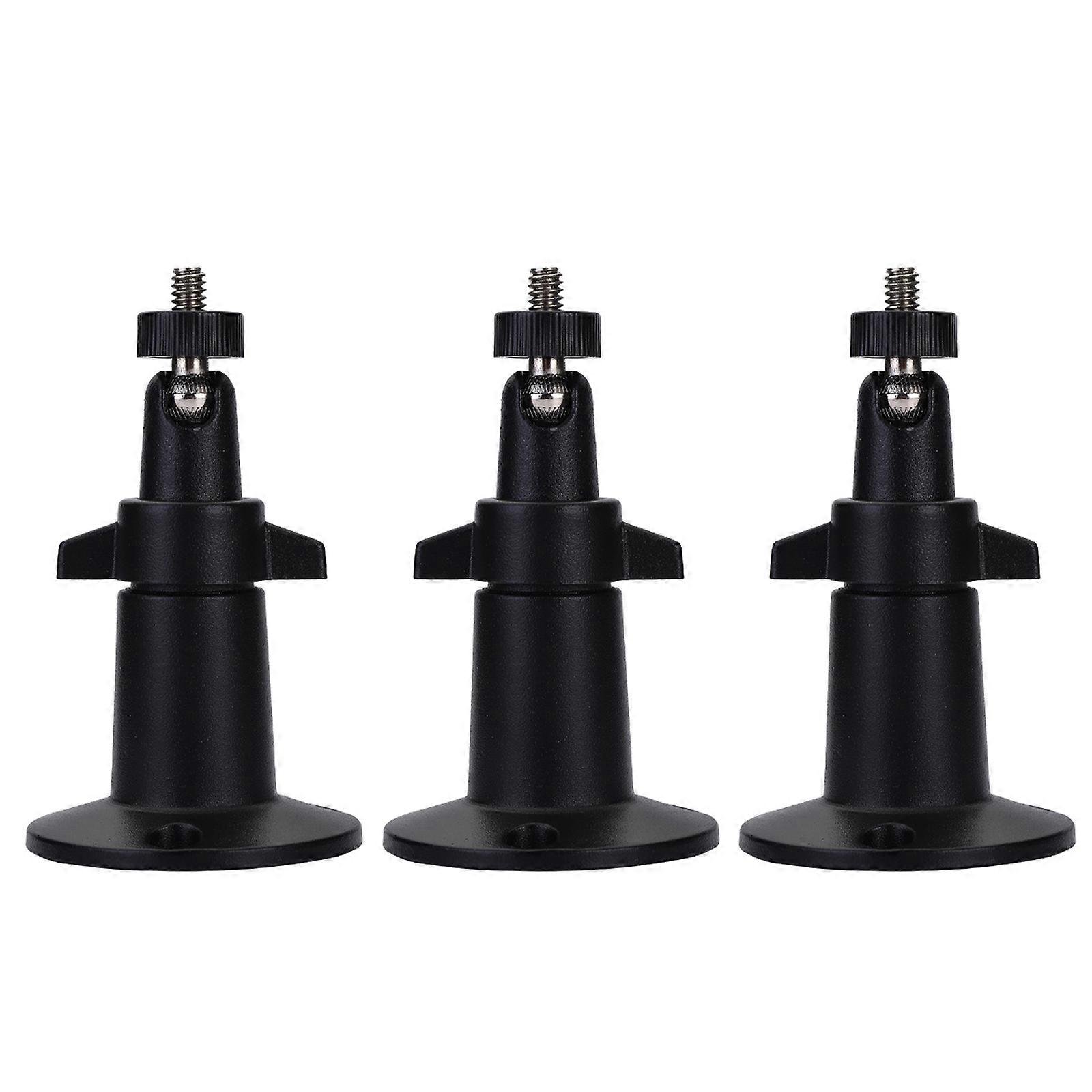 Pack of 3 Secure and Stable Outdoor Mount Camera Wall Mounts Adjustable Surveillances Holder Wall Mount Bracket  Black