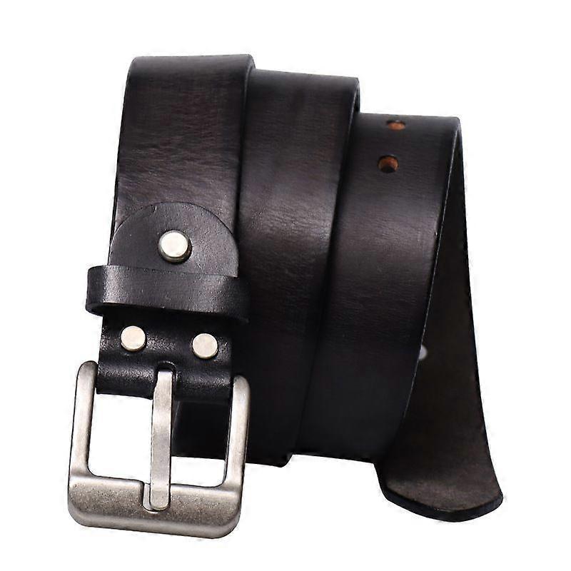 حزام جلدي رجالي كامل الحبوب خمر المتعثر نمط المفاجئة على حزام 1 1/2 "عرض 49 '' طول