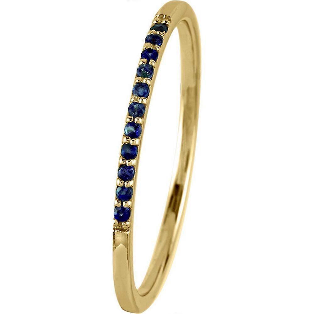 Jacques Lemans - Silver ring gold-plated with iolite - SE-R125H52 - Width 52