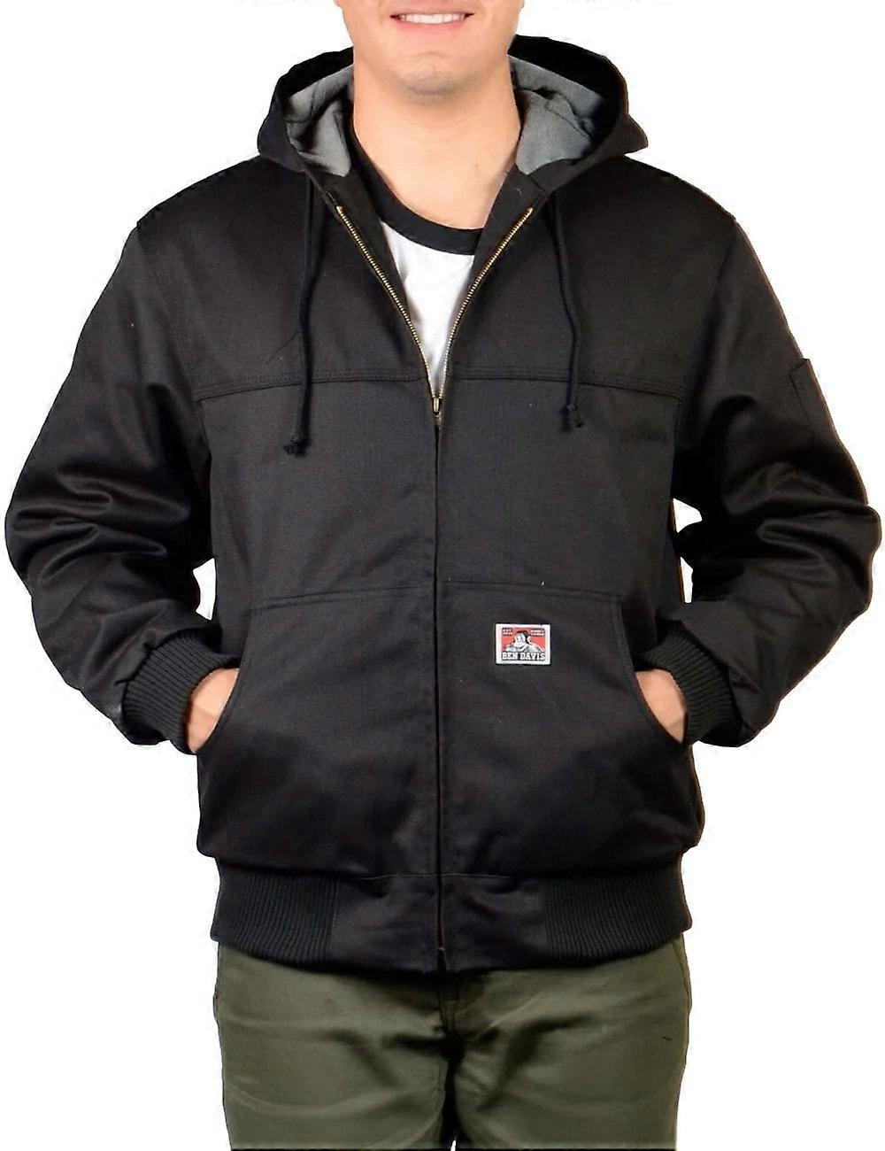 Men's Ben Davis Zip Hooded Jacket - Black