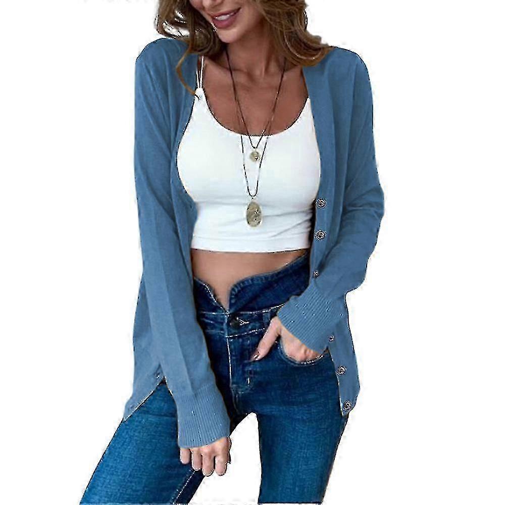 Kvinnor Tunn stickad kofta