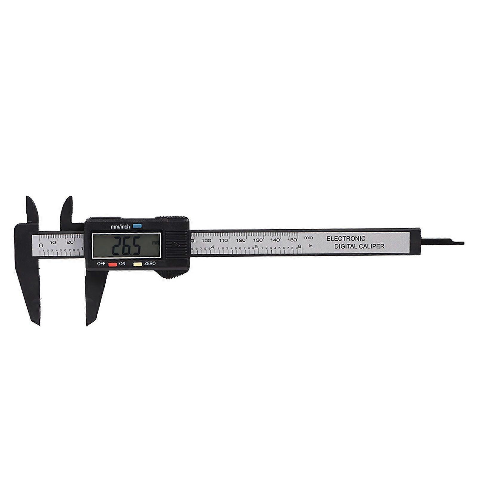 Digital Caliper with Extra Large LCD Screen for Measuring Inside Outside Depth Steps (Black)