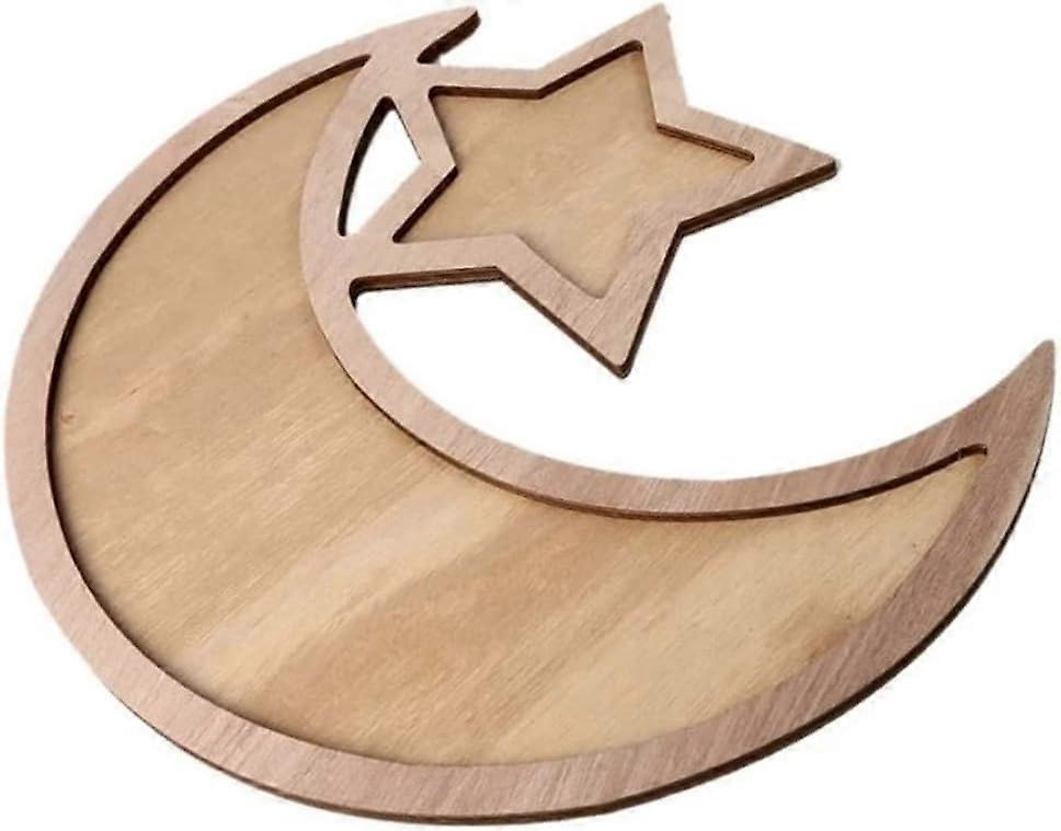 Wooden tray - Moon five-pointed star