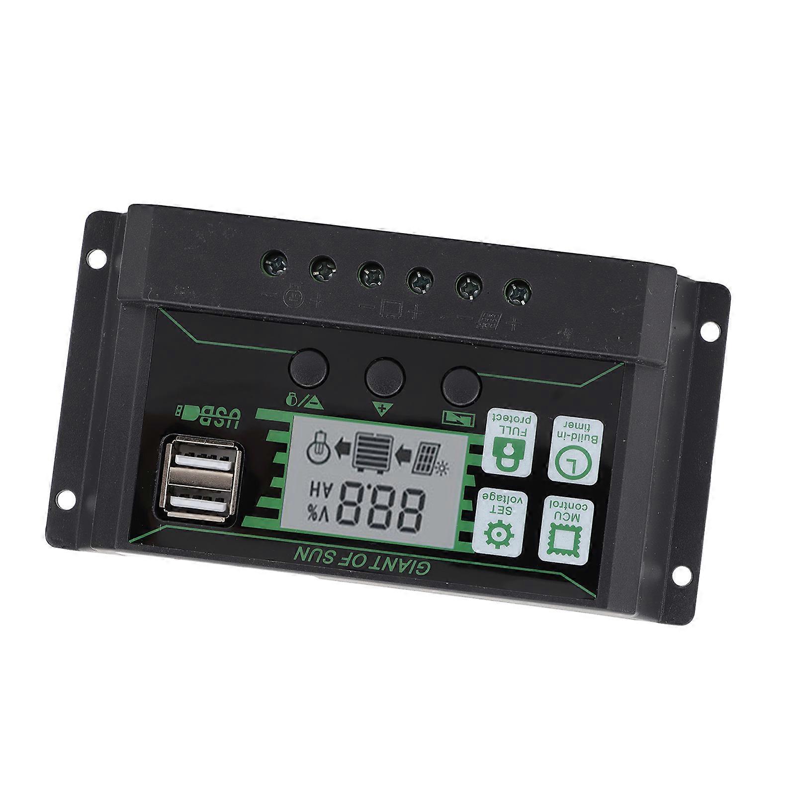 Solar Charge Controller Dual USB Automatic Identification PWM PV Panel Charger for Industry 5V 100A 