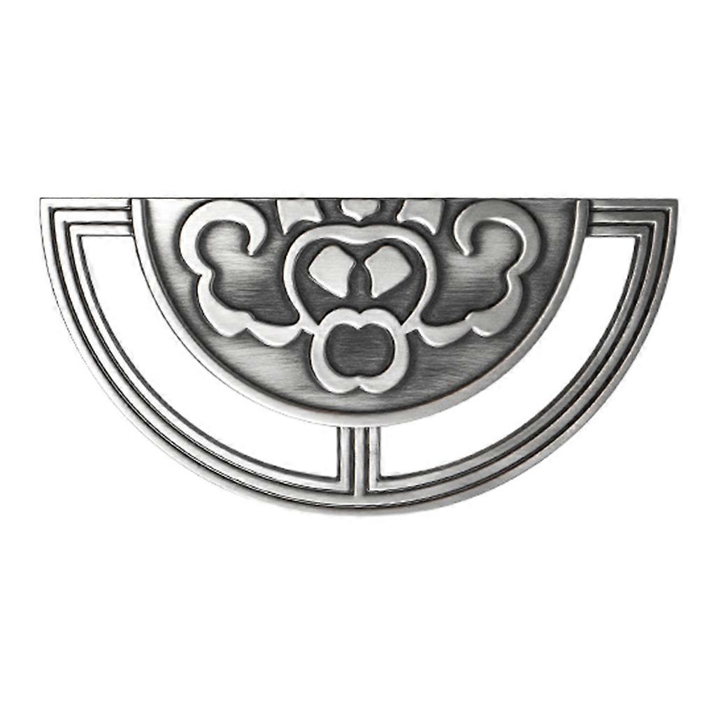 Retro Cabinet Cupboard Pulls Half Circle Moon Wardrobe Handle Bedroom Kitchen Drawer Door Pulls with Mounting Screws Silver