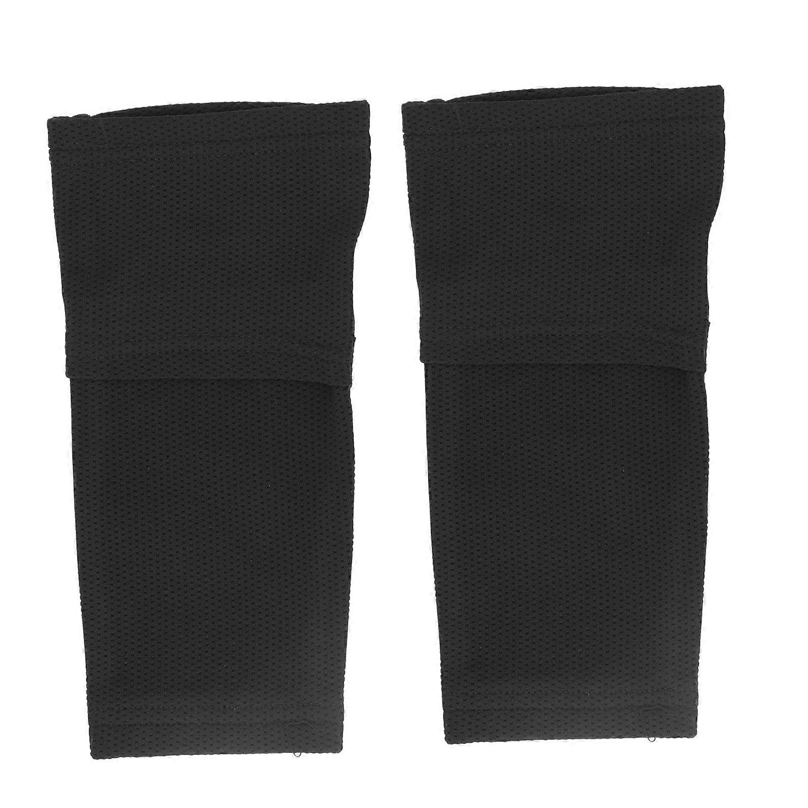 1 Pair Shin Guard Compression Sleeve Leg Support Stretchable Footless Compression Socks for Teenager Adults Black XL