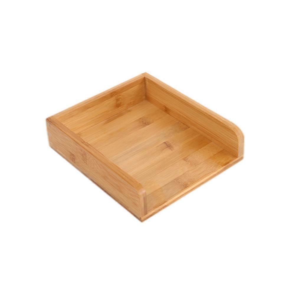Rechteckiges hölzernes Serviertablett Holzplatte Tee Essen Teller Getränk Platte Mehrzweck Abendessen Rindfleisch Steak Obst Snack Tablett Gelb S