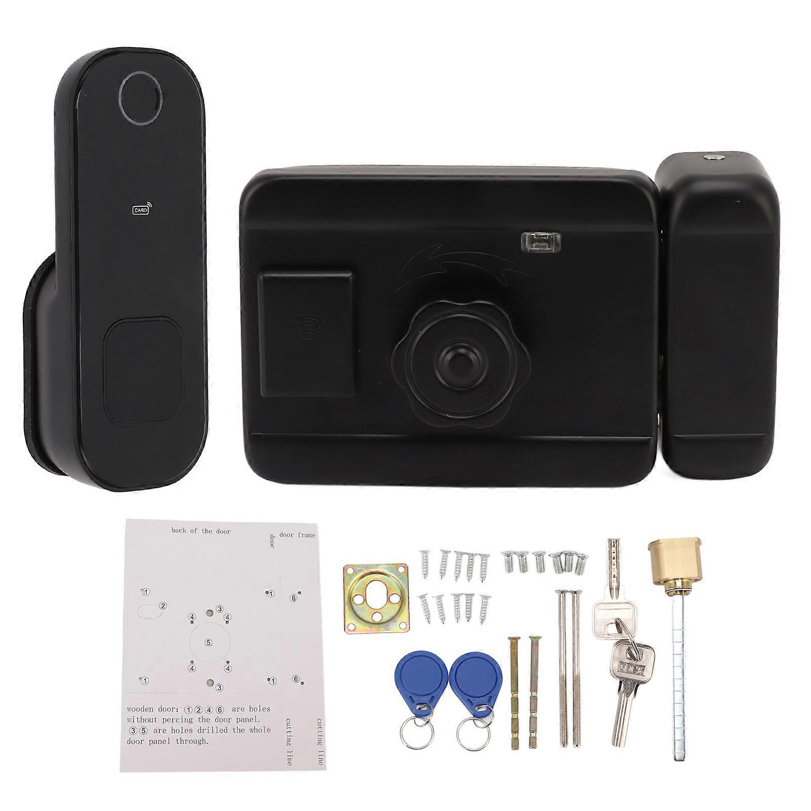 WiFi Enabled Smart Lock, Multi-Method Unlocking Door Lock with Advanced Capacitive Touchscreen and Live Identification Fingerprint Technology for