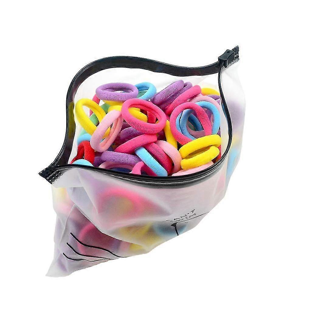 200 Assorted Color Seamless Hair Ties for Toddlers - Soft, Durable, Tangle-Free Ponytail Holders, 2.5 cm
