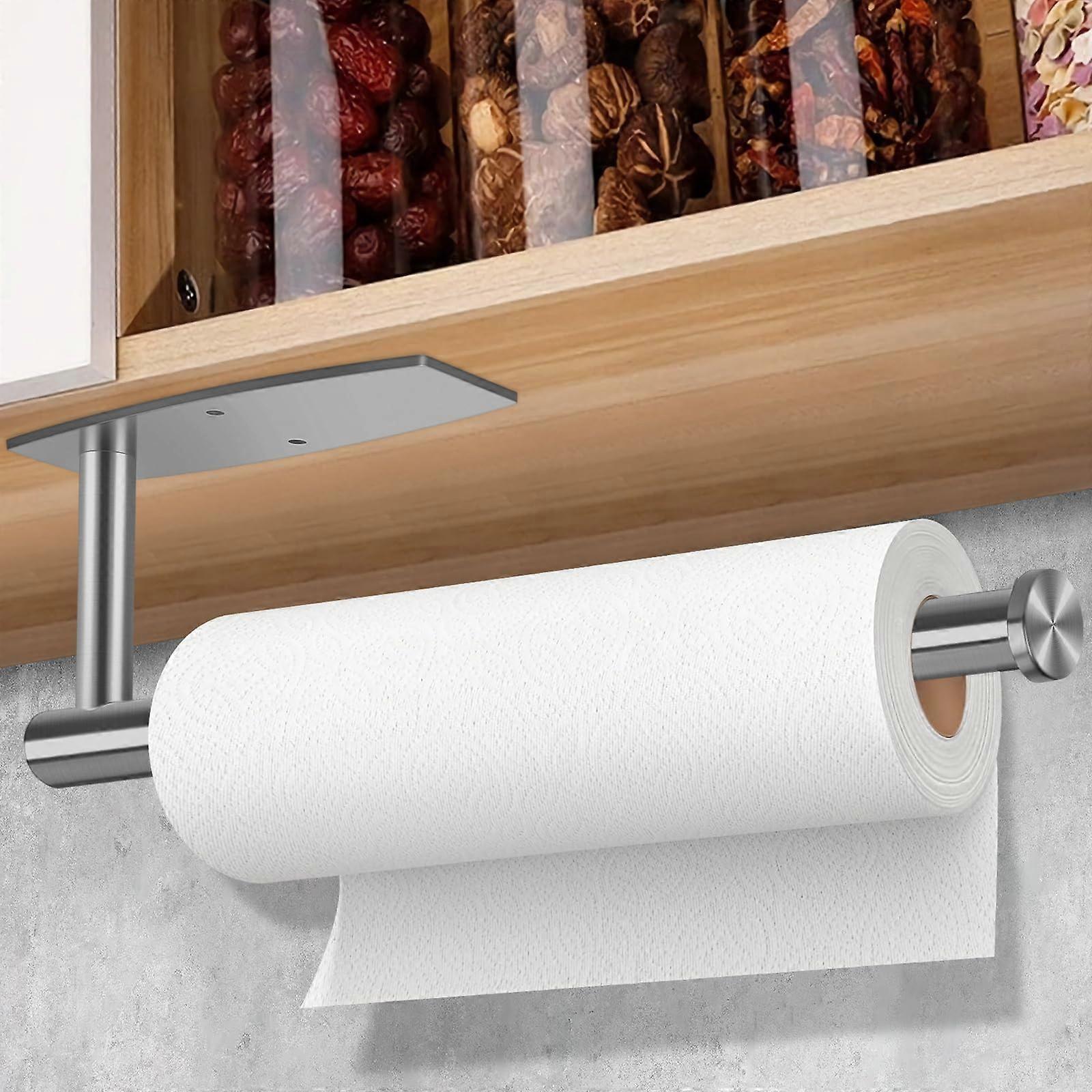Paper Towel, Paper Towel Roll Shelf - Cabinet Under for Kitchen Paper Towel, Stainless Steel