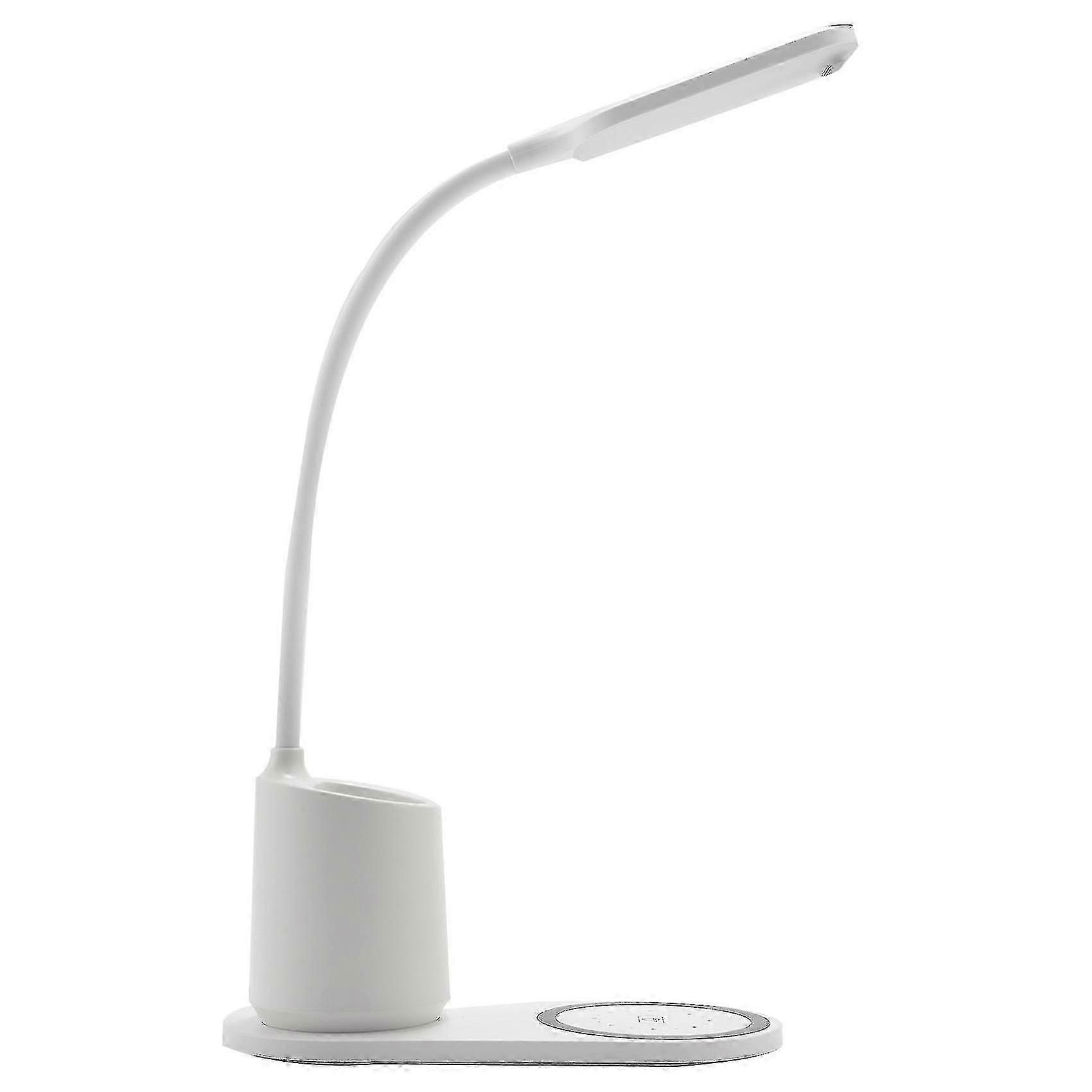 Desk Lamp LED, with Wireless Charger Dimmable ,Energy Saving USB Rechargeable for Bedroom, Study, W