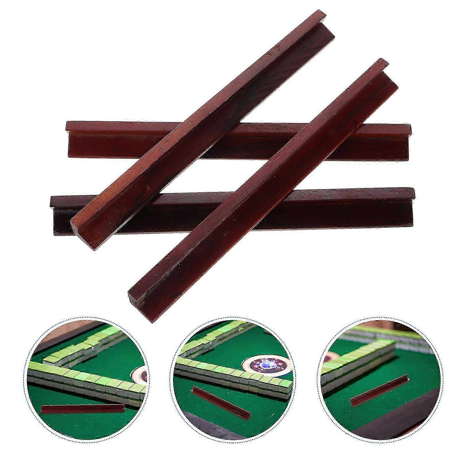 Wooden Mahjong Tile Racks Set of 4 - Portable Tile Organizer with ...