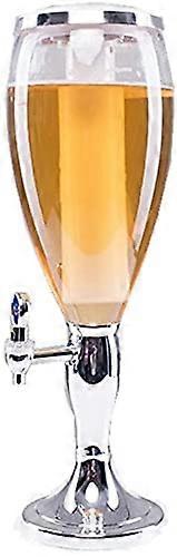 Drinks Dispenser for Parties Silver 3L Tower Kegerator Draft Beer Beverage Dispenser for Game Day and Celebrations