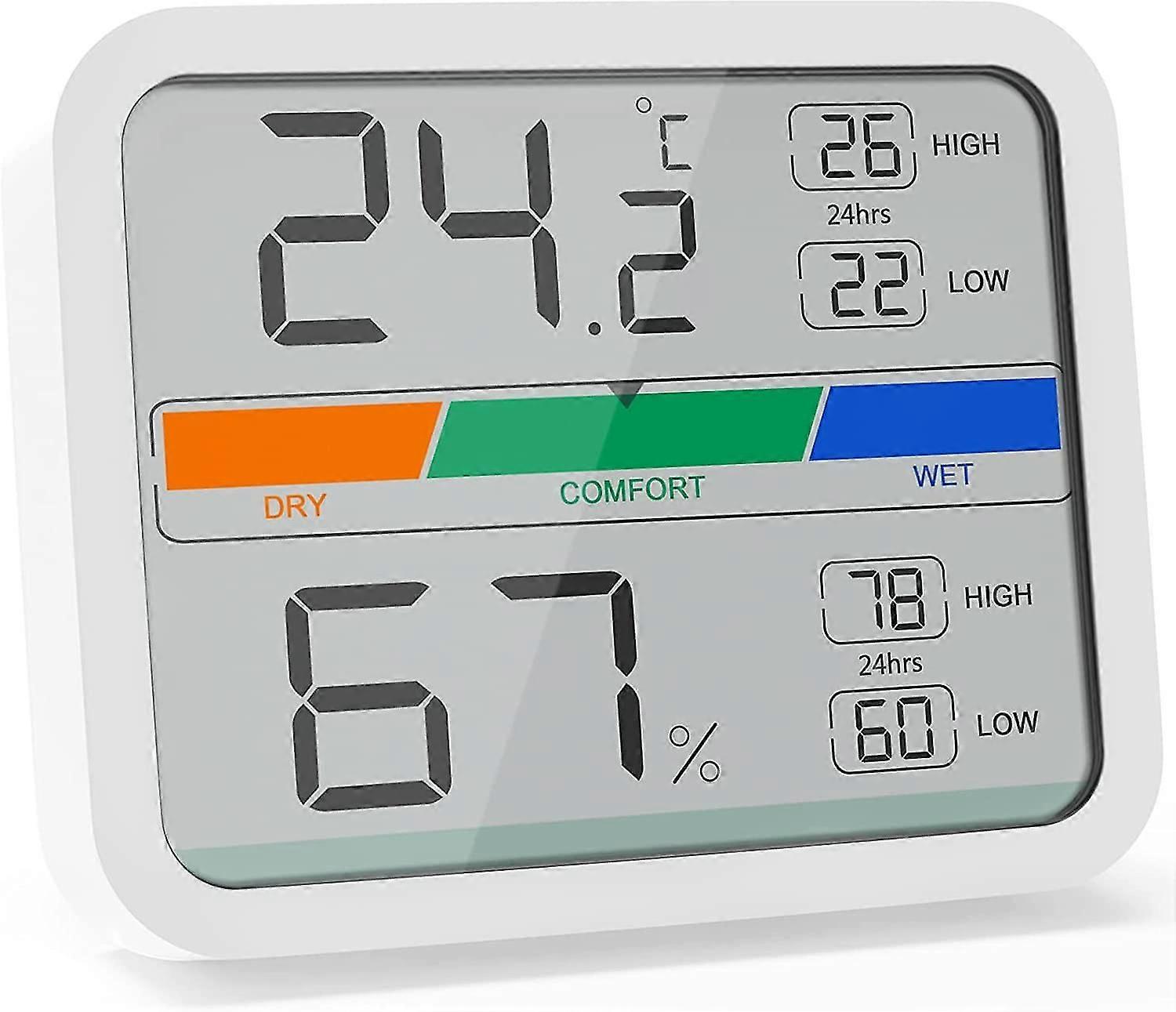 Ψηφιακό θερμόμετρο εσωτερικό υγρόμετρο ψηφιακό θερμόμετρο με μαγνήτη, καταγράφει θερμόμετρο δωματίων, μπαταρία