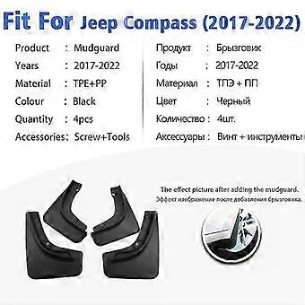 Kompatibel Stänkskärm För Jeep Kompass 2017-2022 Fram Bak 4st Stänkskydd Stänkskärmar Biltillbehör Auto Styline Stänkskydd Fender