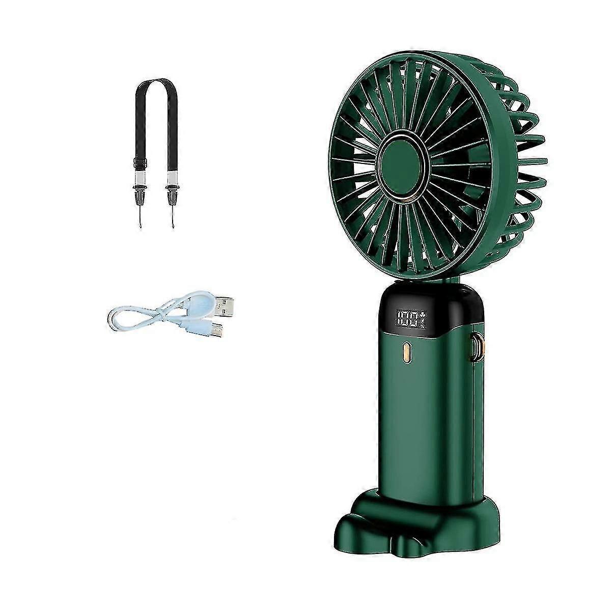 Handheld Fan, Mini Portable Personal Fan Usb Rechargeable, Small Pocket Fan With Strap And Base 5 S