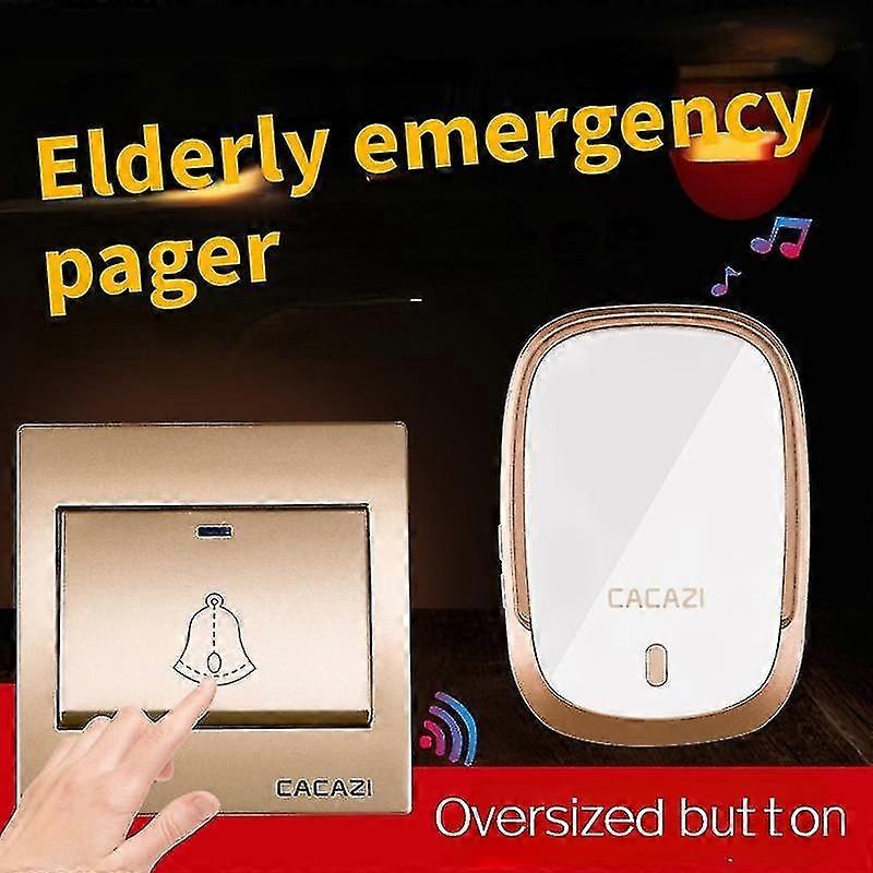 Wireless Pager One Key Distress Remote Alarm For The Elderly Bedside Disabled Toilet Help Alarm