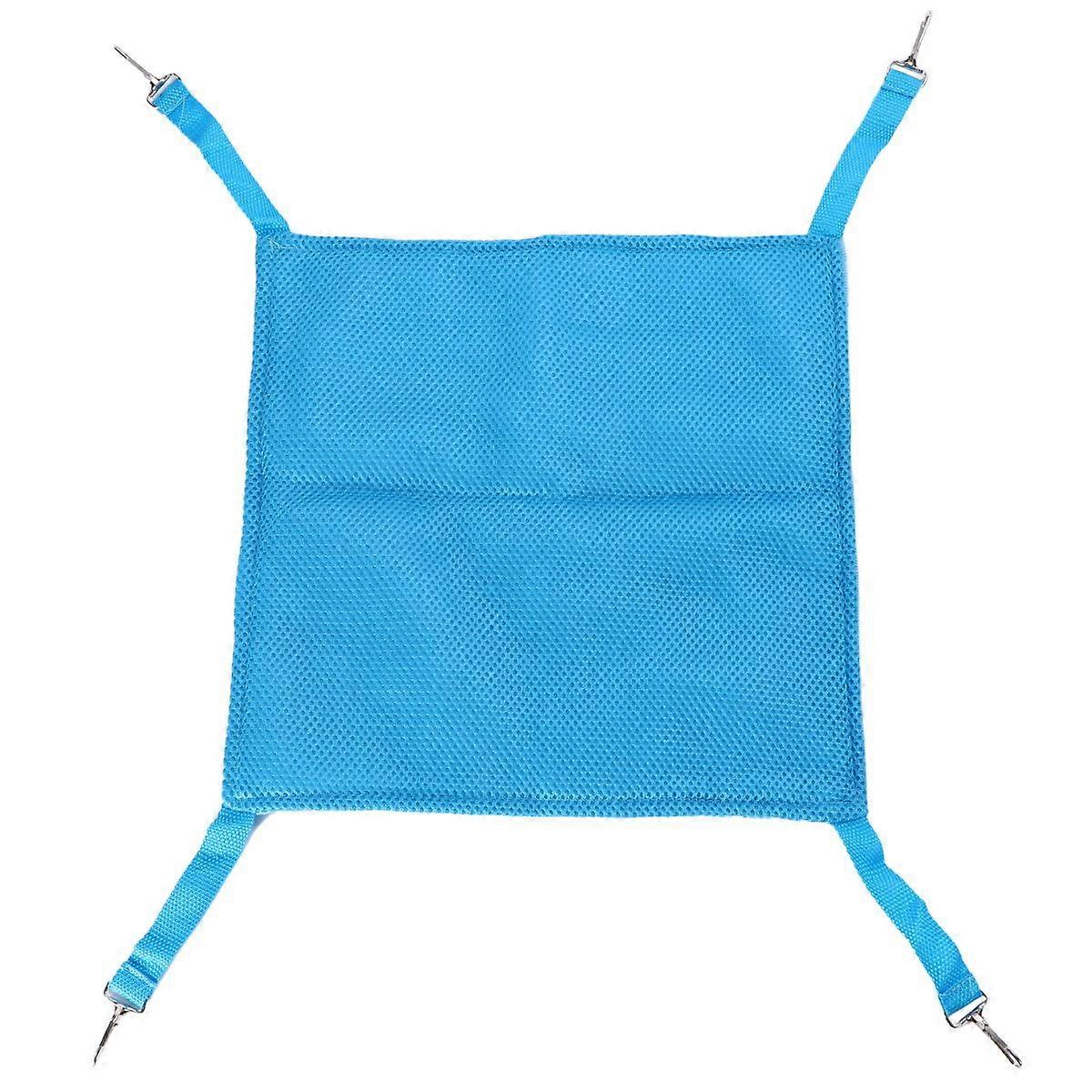 1Pc Pet Cat Hammock Breathable Sleeping Bed Summer Cat Nest Double Sided Cat Hanging Hut Pad Cushion (Blue Size M)