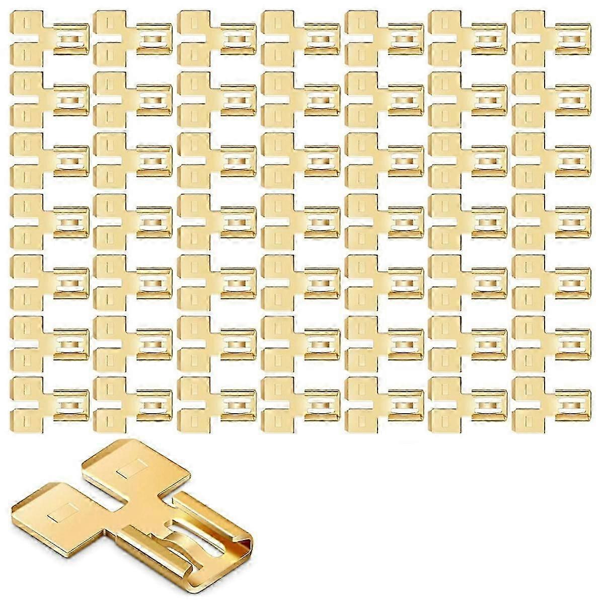 50Pcs Double Piggyback Spade Connector Quick Disconnect 2 Way Wire Terminals Adapter Automotive Double Spade Connector