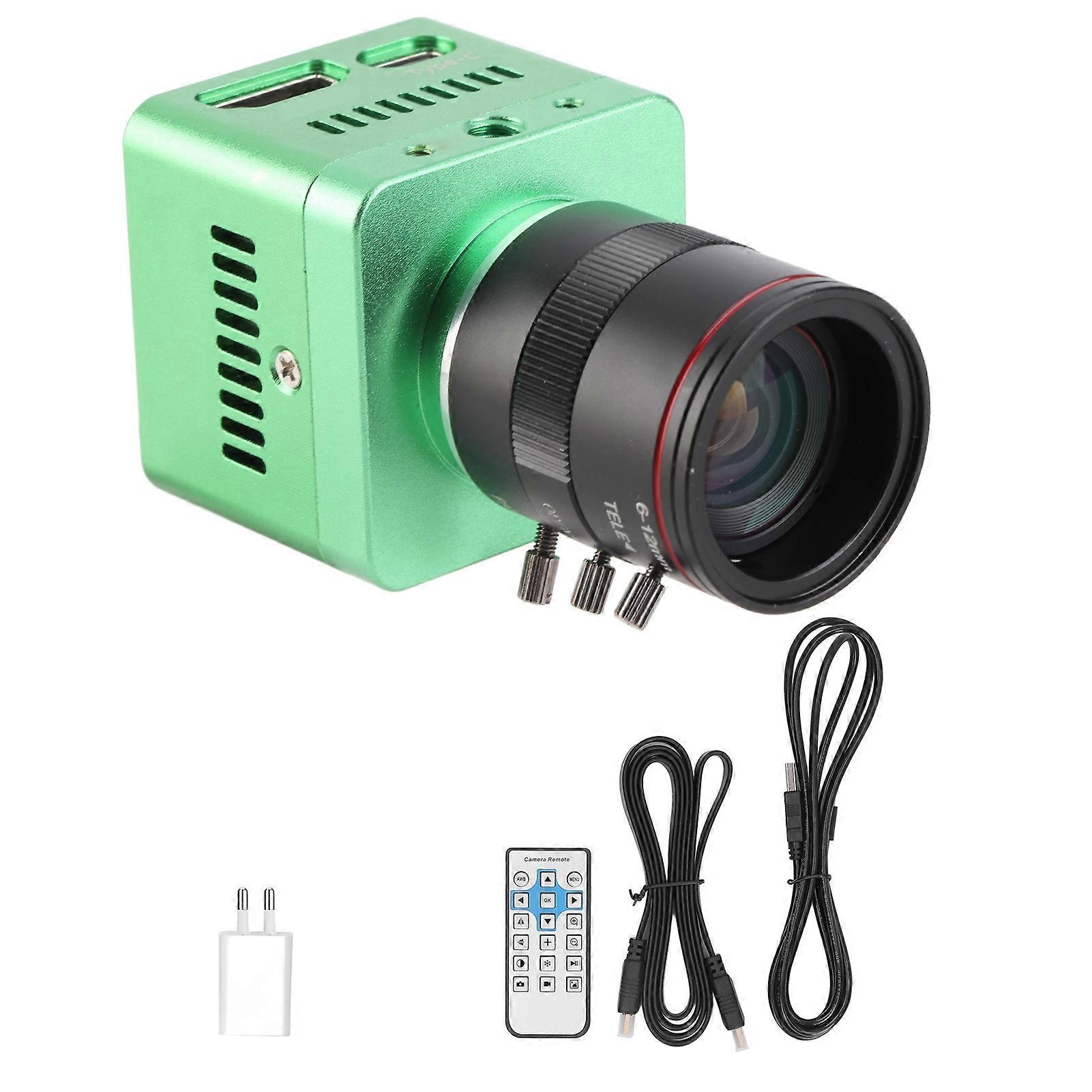 41MP Industrial Camera with 6-12mm Distortion-Free Manual Zoom Lens, USB Industrial Camera for Network Teaching