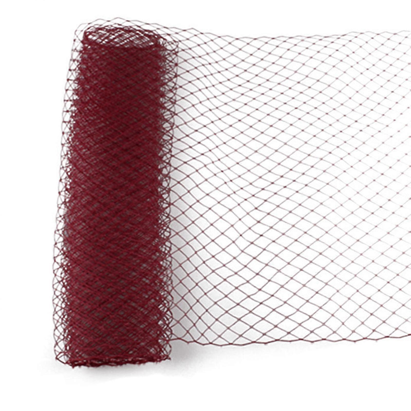 Trendy Netting Veil Fabric in Various Colors Elegances to Your Look with Mesh Veiling for Woman Make Fashion Statement  Burgundy