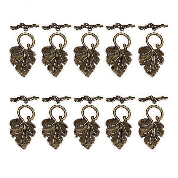 Antique Leaf Toggle Clasps for Handmade Jewelry Projects
