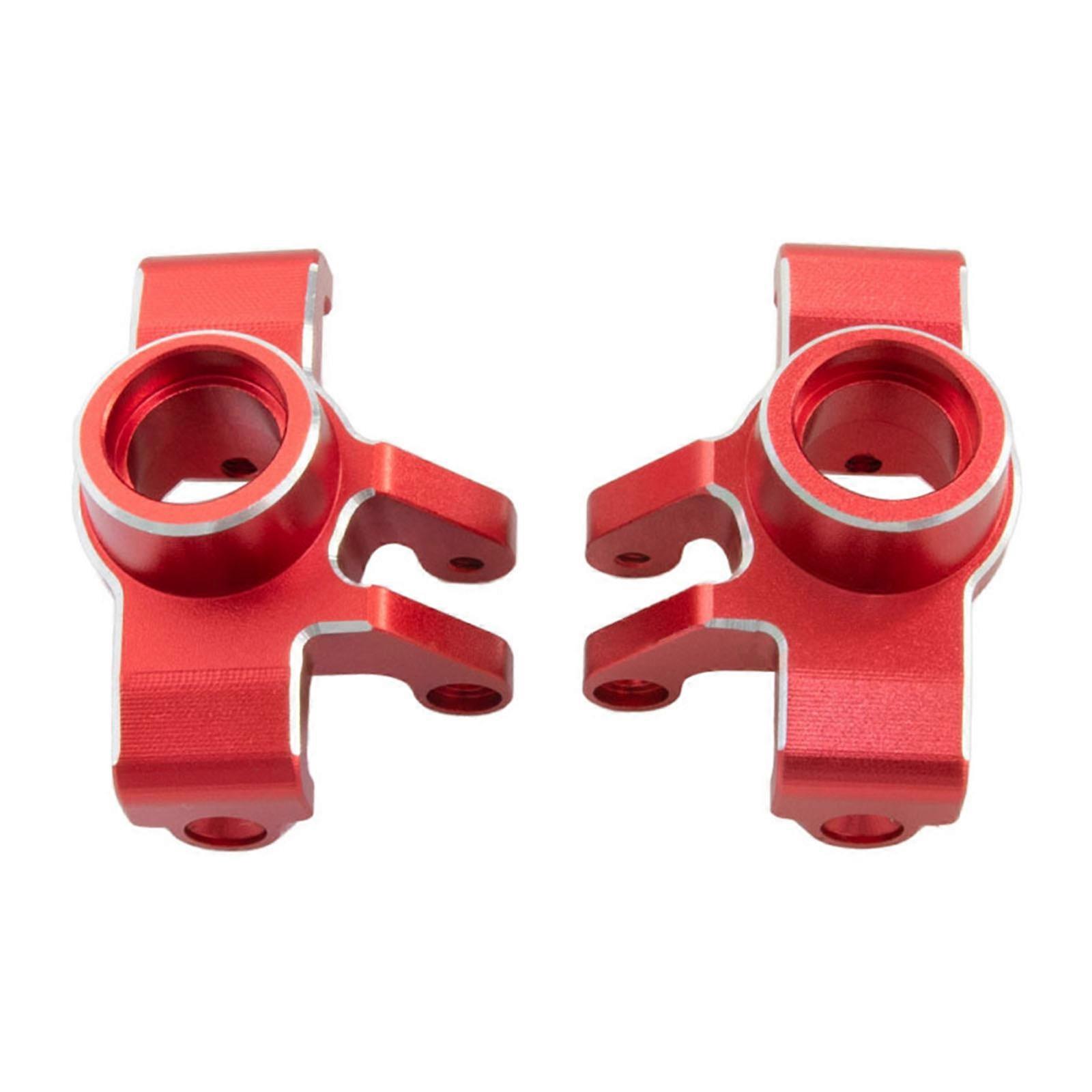 Aluminum Alloy Front Steering Knuckles Front Hub Carriers Assembly Kits for 1/18 GRANITE Groms Remote Control Car Red