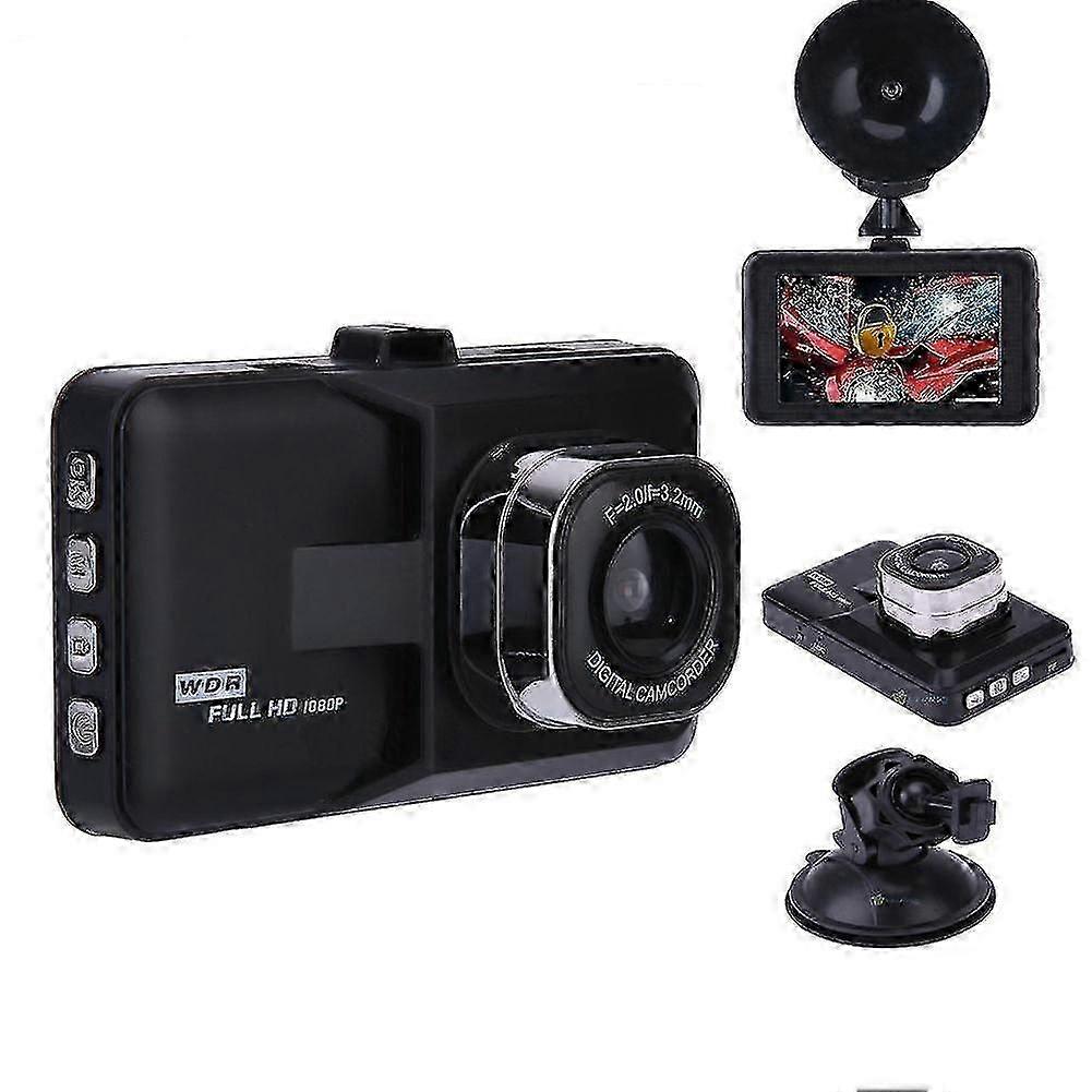 Car Dashcam Full Hd 1080p Camera Recorder Car Dashcam 90/170 Degree Wide Angle Parking Monitoring Dashcam