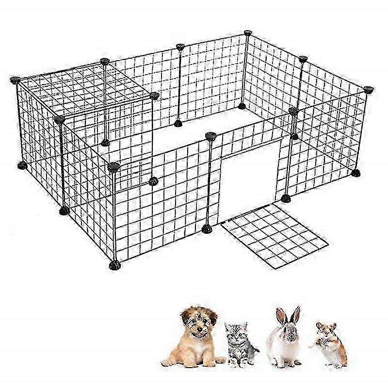 DIY Foldable Pet Playpen Iron Fence for Puppies and Kittens - 38PCS Exercise Training Kit Suitable for Various Brands