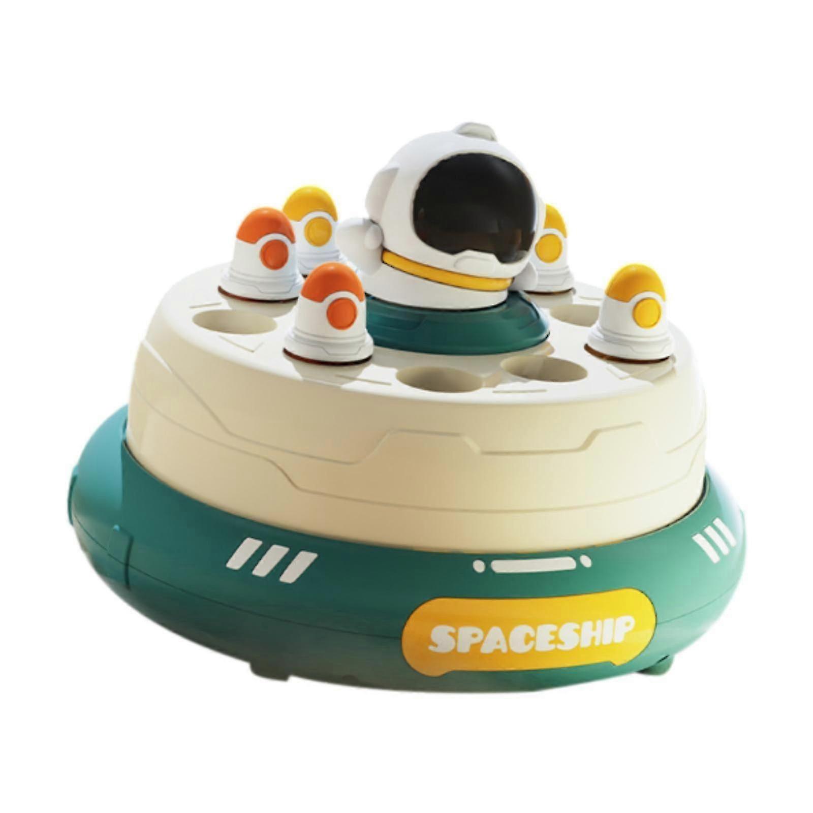 Electric Jumping Toy Mini Rocket Jump Board Game - Activity Game for Kids, Fun and Colorful Green Design