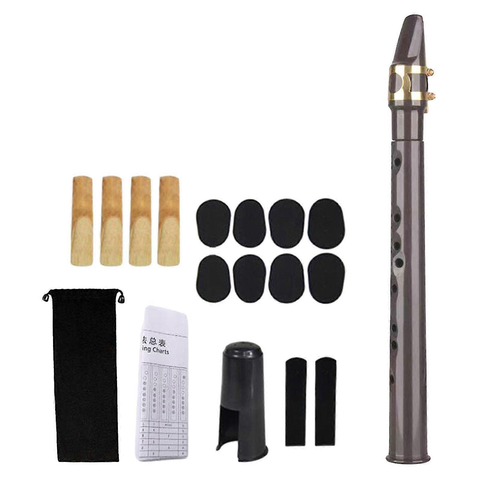 Lightweight Mini Pocket Saxophone with Mouthpiece in C Key, Suitable for Young Beginners and Professionals, Ideal Woodwind Instrument for Ki