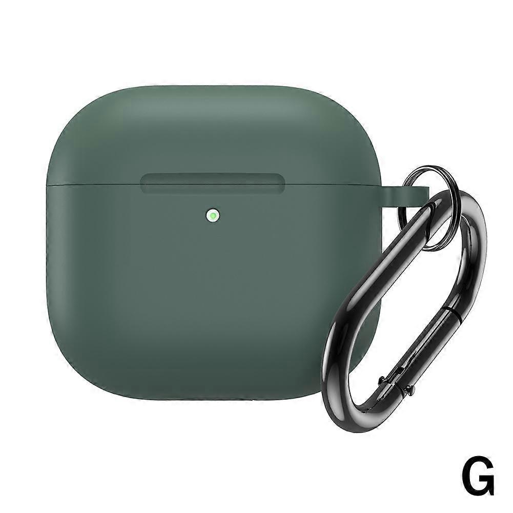 Green (G) for airpods 4$ Suitable for AirPods4 protective case solid color silicone one-piece protective cover