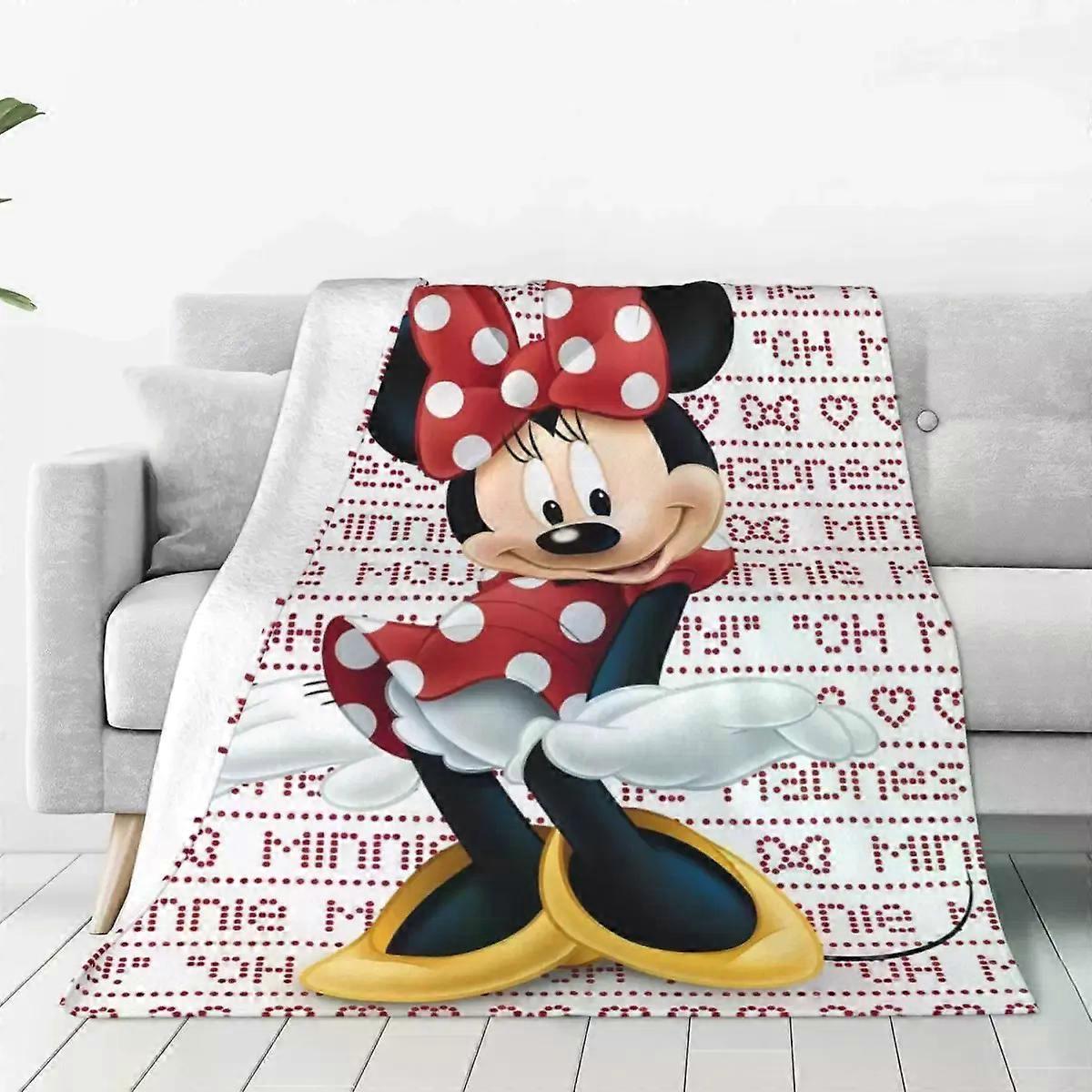 ss297 Mickey Mouse Blankets Minnie Picnic Flannel Throw Blanket For Outdoor Warm Soft Custom Quality Bedspread Birthday Present