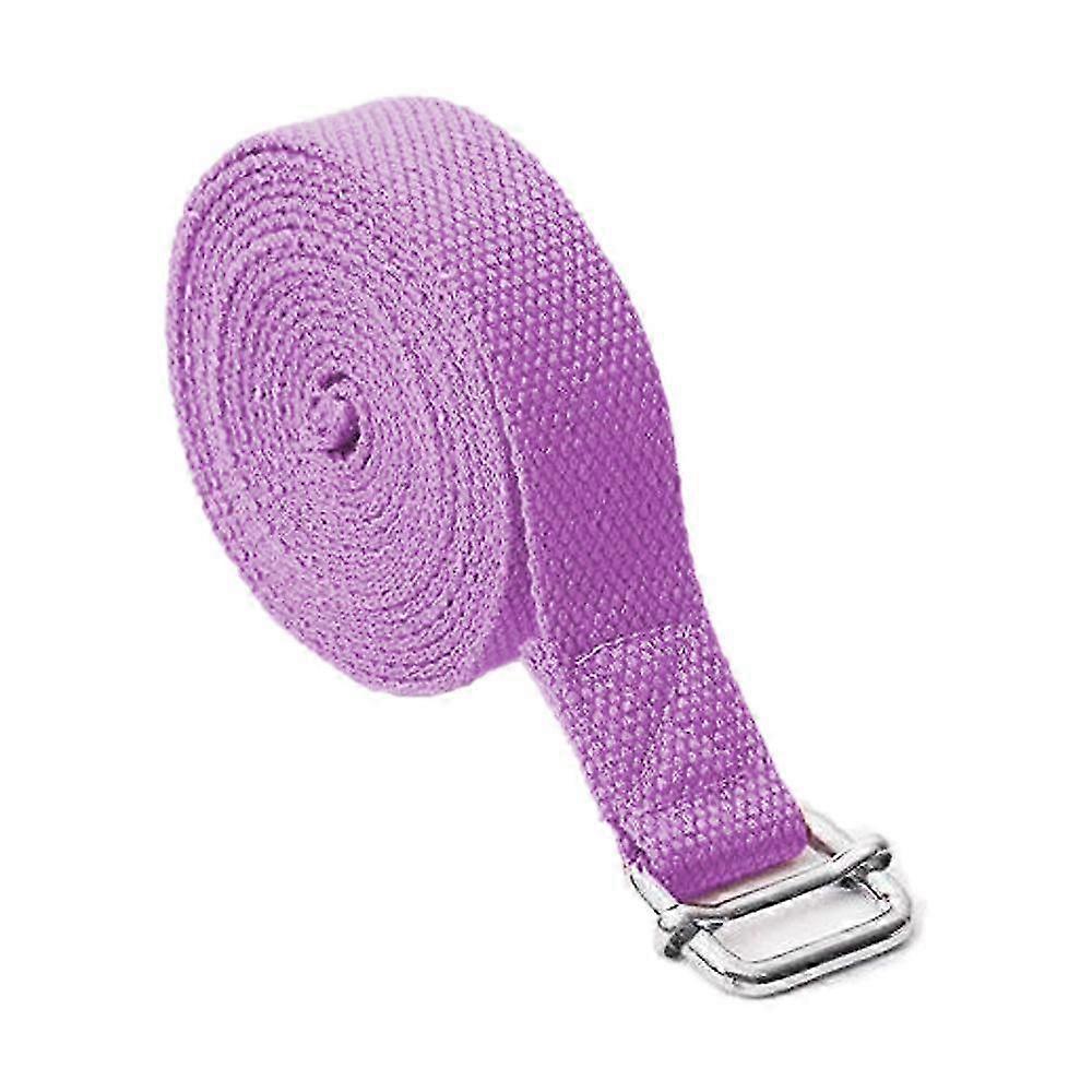 Yoga Strap - Non-Slip Nylon Stretching Loop for Exercise & Training - 2.5m Purple