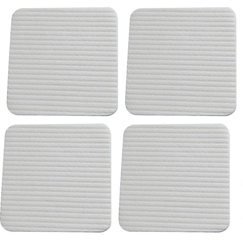 Antislip Carpet Stickers with High Adhesiveness for Fixing Carpets Reusable White Nonwoven Fabric 4pcs