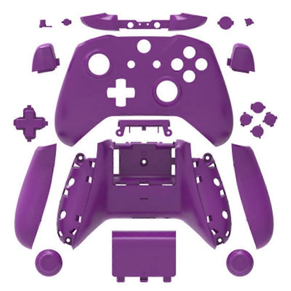 Complete Protection Case Housing Replacement Parts For Xbox One Wireless Controller Handle hemp surface protective shell-purple-