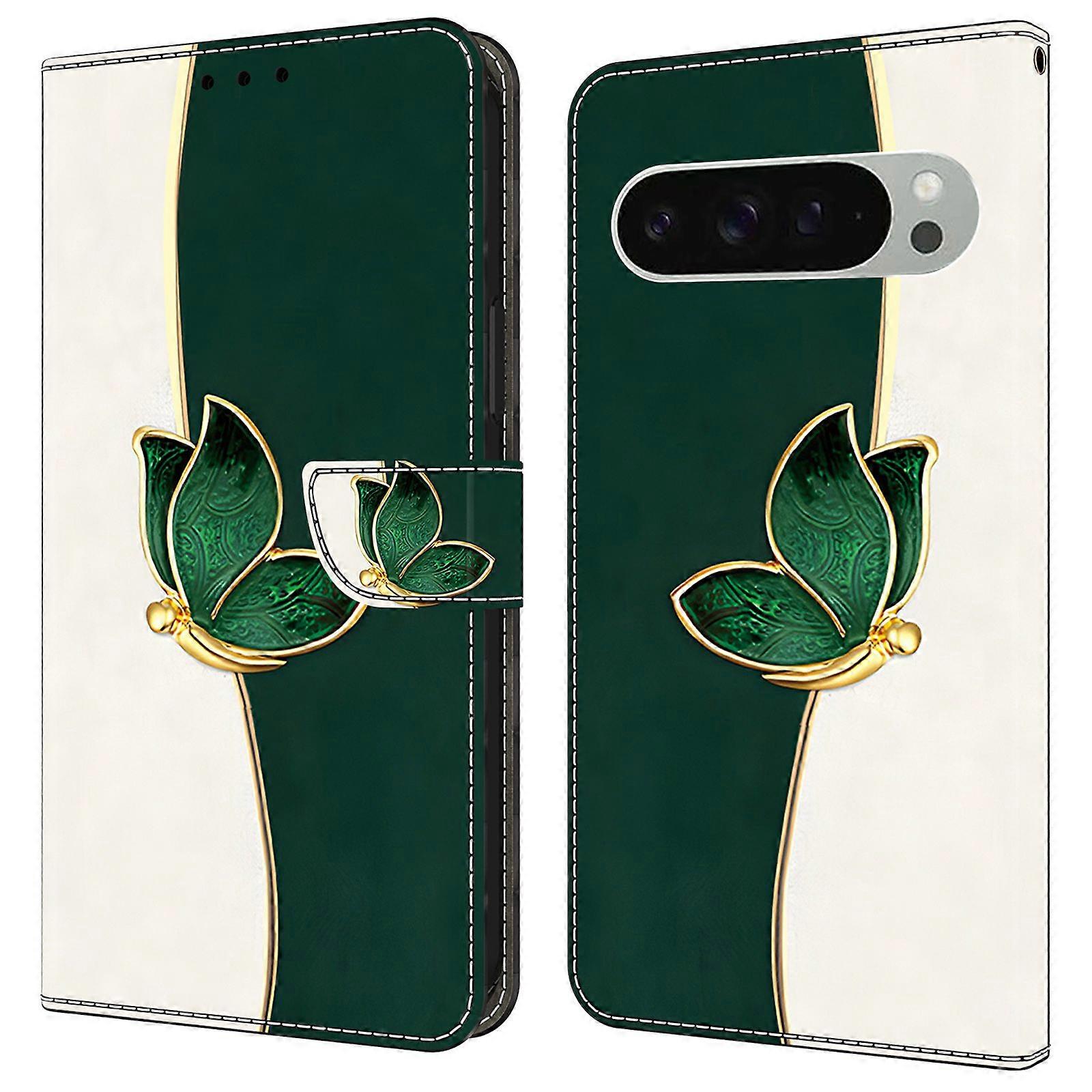 For Google Pixel 9 Pro XL Leather Case Pattern Printing Wallet Stand Anti Drop Phone Cover