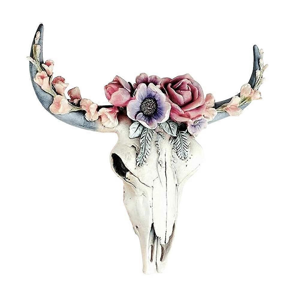 HarzLonghorncowskullheadwall hanging, FlowercowskullwallnurseryHarzornament with hanger, S Easy tallation, Easy to use