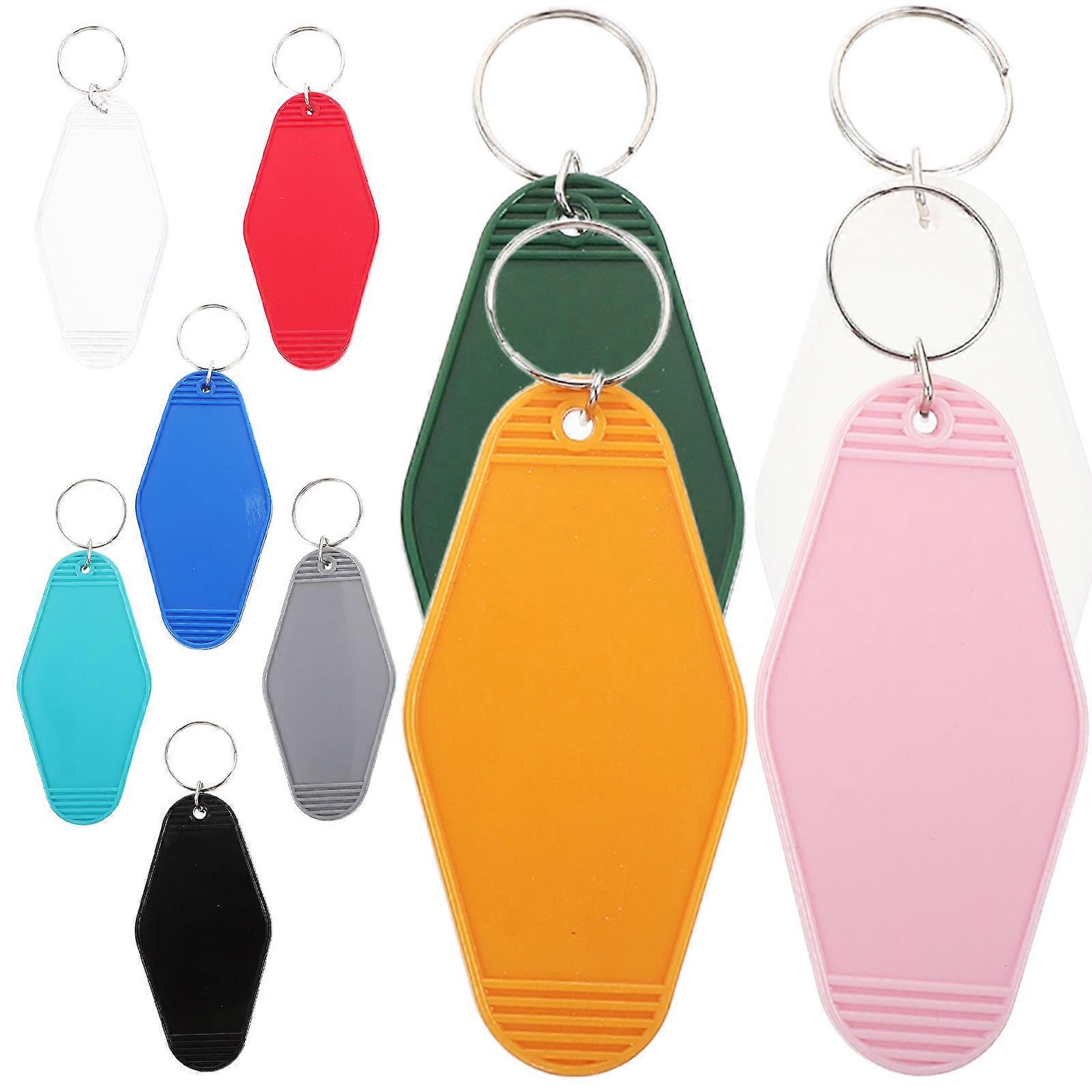 Here's a refined and professional product description based on your input:
**20pcs Blank Keychain Tags – Durable Plastic Luggage Labels for Easy