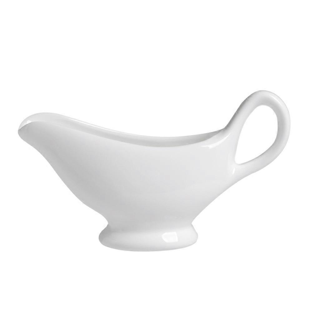 Gravy Pourer Ceramic Gravy Boat Household Item Family Meals Simple and Elegant 20.00X13.00X7.00CM 1Set