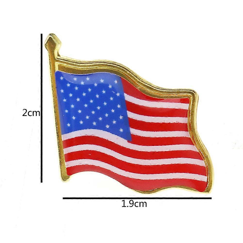 American Flag Lapel Pin Brooches For People Looking For 2 1 1 9Cm 12Pcs