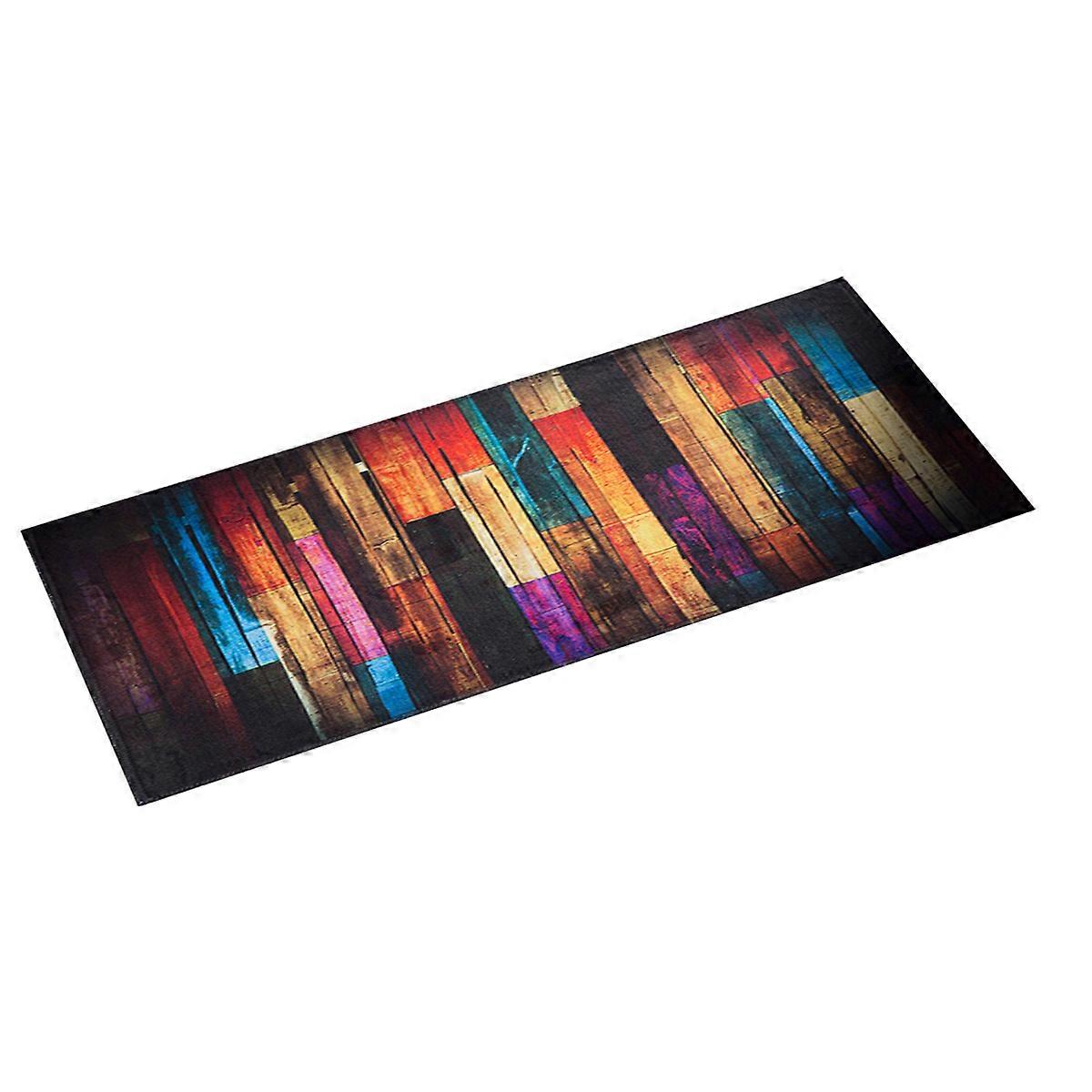 Kitchen Floor Mat Patterned Bath Mat Non Slip Polyester Rectangular 40x100cm Multi Color Bathroom Living Room 1Pcs