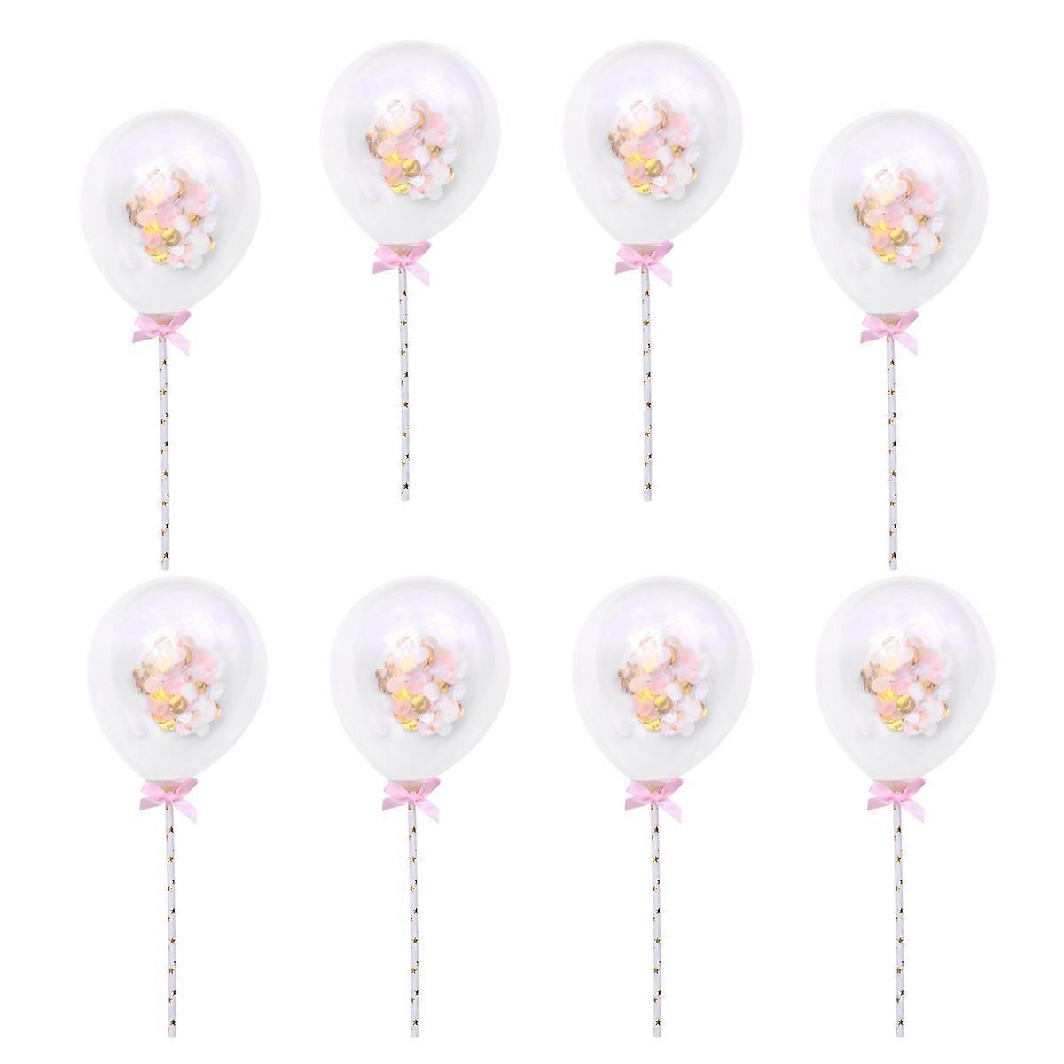 بالون كعكة توبرز بالونات كعكة توبر حلويات بالون كعكة الحلي عيد ميلاد كعكة الديكور الوردي 10 قطع