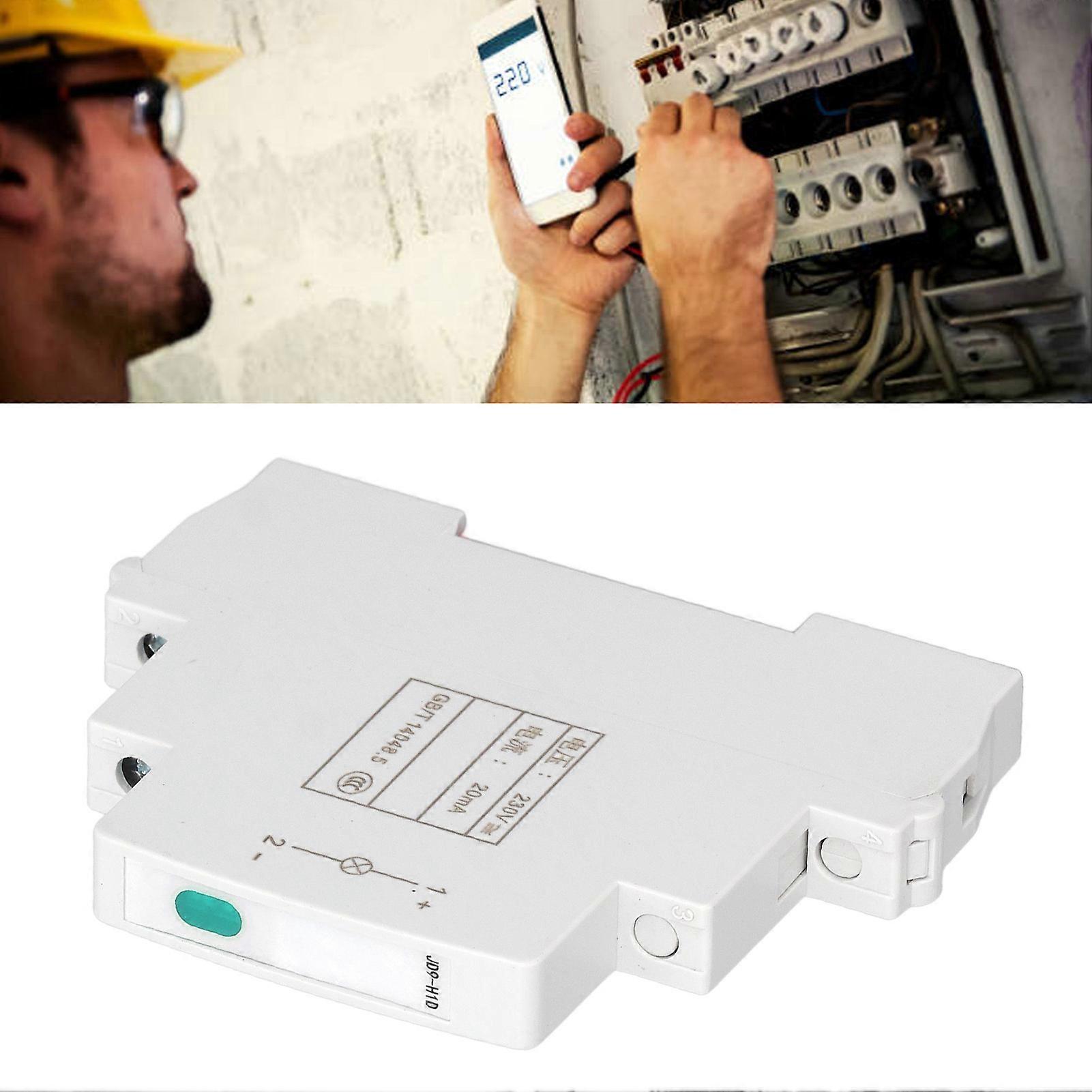 Din Rail Indicator Light LED AC DC 230V Modular Mount JD9‑H1D for Telecommunications Electrical Lines